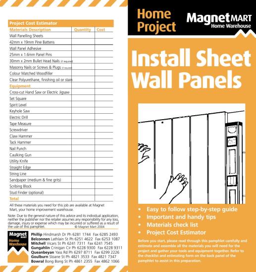 Install Sheet Wall Panels