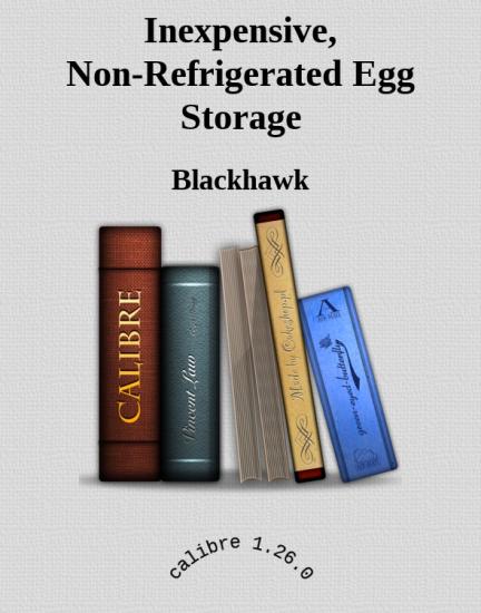 Inexpensive, Non-Refrigerated Egg Storage