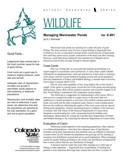 Managing Warmwater Ponds