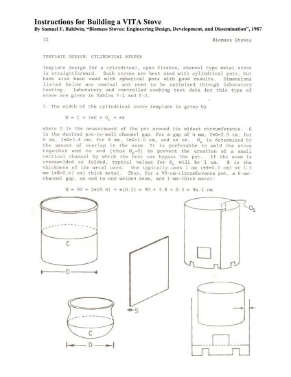 Instructions for Building a VITA Stove