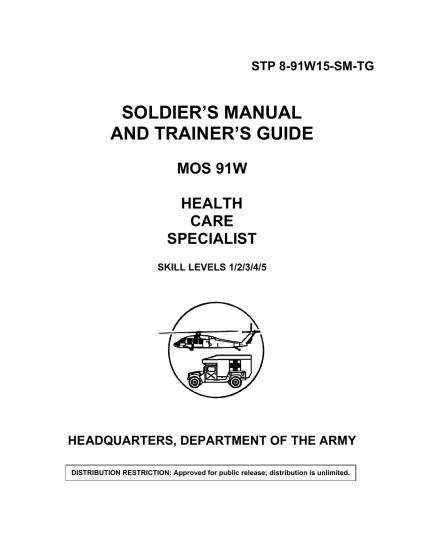 HEALTH CARE SPECIALIST MOS 91W
