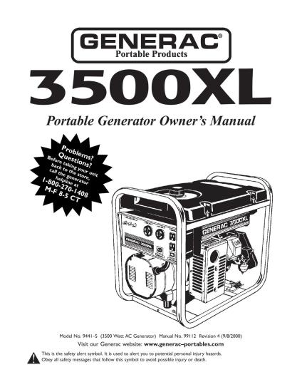 Generac 3500XL Generator
