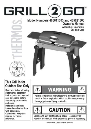 Thermos Grill 2 Go Manual