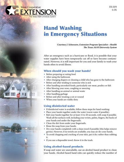 Hand Washing in Emergency Situations
