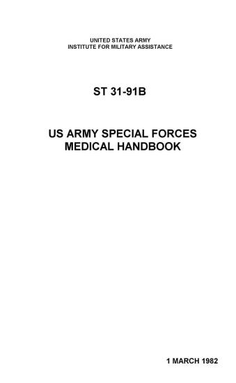 US Army Special Forces Medical Handbook (part 1 of 3)