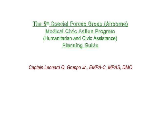 MedCAP Planning Guide
