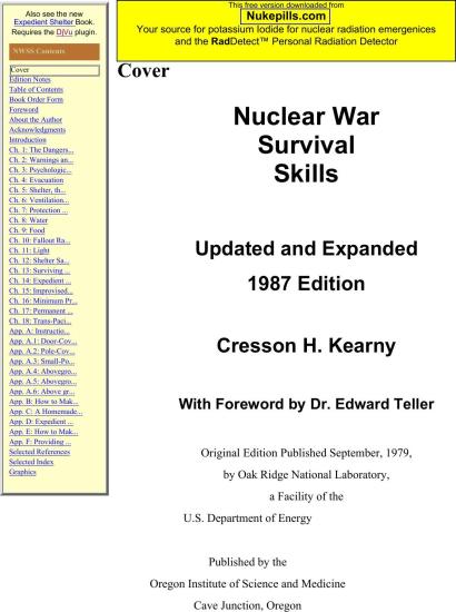 Nuclear War Survival Skills book