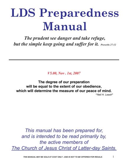 LDS Preparedness Manual