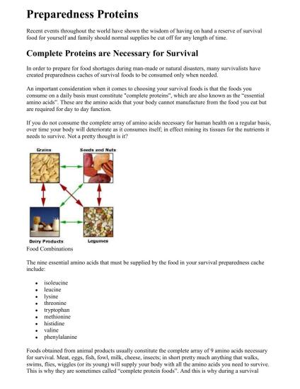 Preparedness Proteins