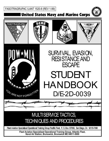SURVIVAL, EVASION, RESISTANCE AND ESCAPE