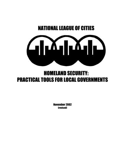 Homeland Security: Practical Tools for Local Government
