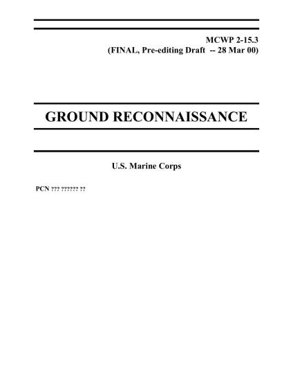 Ground Reconnaisance