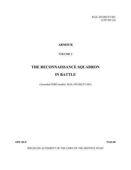 THE RECONNAISSANCE SQUADRON IN BATTLE