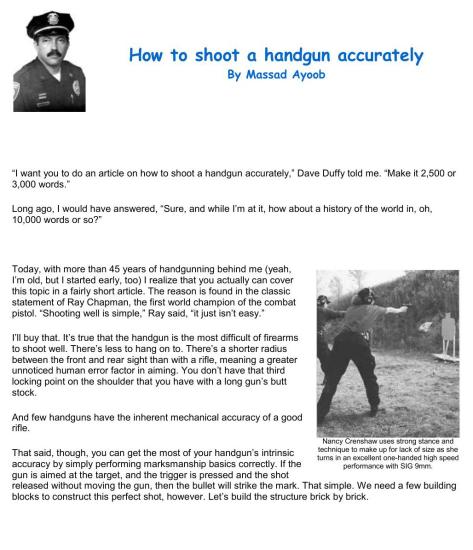 How to shoot a handgun accurately