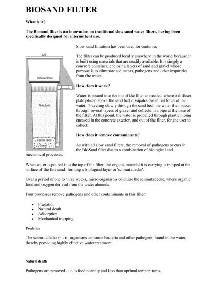 BIOSAND FILTER
